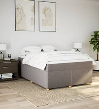 Boxspringbett mit Matratze Taupe 160x200 cm Stoff