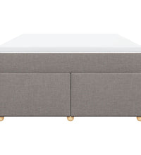 Boxspringbett mit Matratze Taupe 160x200 cm Stoff