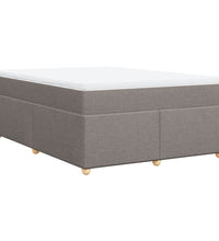 Boxspringbett mit Matratze Taupe 160x200 cm Stoff
