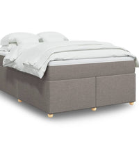 Boxspringbett mit Matratze Taupe 160x200 cm Stoff
