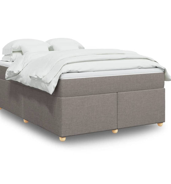 Boxspringbett mit Matratze Taupe 160x200 cm Stoff
