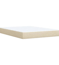 Boxspringbett mit Matratze Creme 160x200 cm Stoff