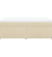 Boxspringbett mit Matratze Creme 160x200 cm Stoff