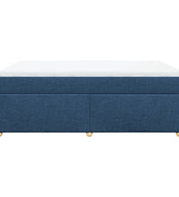 Boxspringbett mit Matratze Blau 160x200 cm Stoff