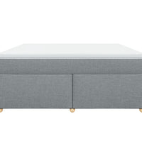 Boxspringbett mit Matratze Hellgrau 180x200 cm Stoff