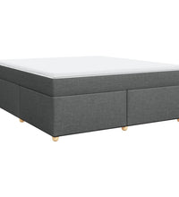 Boxspringbett mit Matratze Dunkelgrau 180x200 cm Stoff