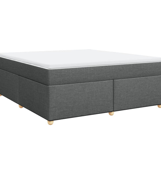 Boxspringbett mit Matratze Dunkelgrau 180x200 cm Stoff