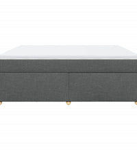 Boxspringbett mit Matratze Dunkelgrau 180x200 cm Stoff