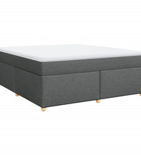Boxspringbett mit Matratze Dunkelgrau 180x200 cm Stoff
