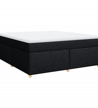 Boxspringbett mit Matratze Schwarz 180x200 cm Stoff