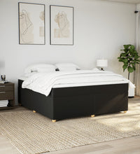 Boxspringbett mit Matratze Schwarz 180x200 cm Stoff