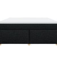 Boxspringbett mit Matratze Schwarz 180x200 cm Stoff