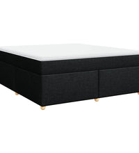 Boxspringbett mit Matratze Schwarz 180x200 cm Stoff