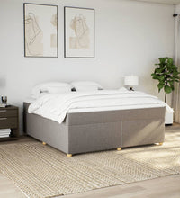 Boxspringbett mit Matratze Taupe 180x200 cm Stoff