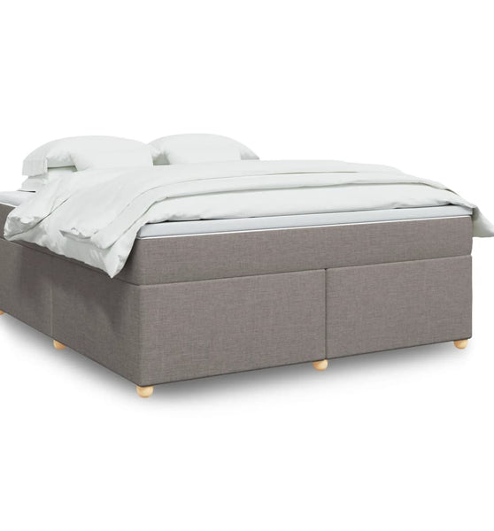 Boxspringbett mit Matratze Taupe 180x200 cm Stoff