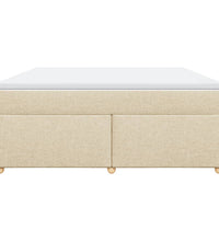 Boxspringbett mit Matratze Creme 180x200 cm Stoff