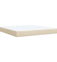 Boxspringbett mit Matratze Creme 180x200 cm Stoff