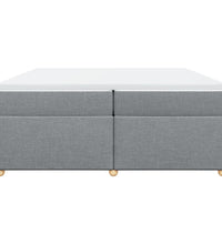 Boxspringbett mit Matratze Hellgrau 200x200 cm Stoff