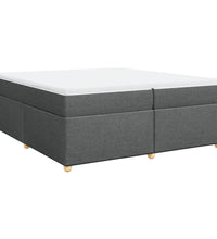 Boxspringbett mit Matratze Dunkelgrau 200x200 cm Stoff