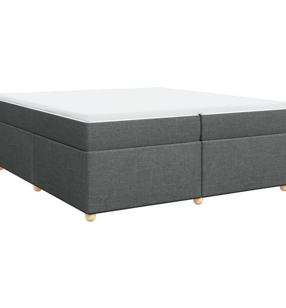 Boxspringbett mit Matratze Dunkelgrau 200x200 cm Stoff