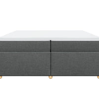 Boxspringbett mit Matratze Dunkelgrau 200x200 cm Stoff