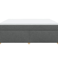 Boxspringbett mit Matratze Dunkelgrau 200x200 cm Stoff