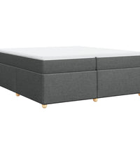 Boxspringbett mit Matratze Dunkelgrau 200x200 cm Stoff