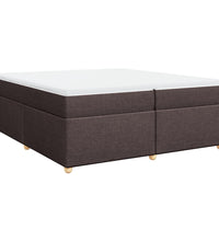 Boxspringbett mit Matratze Dunkelbraun 200x200 cm Stoff