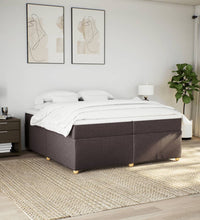 Boxspringbett mit Matratze Dunkelbraun 200x200 cm Stoff