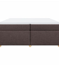 Boxspringbett mit Matratze Dunkelbraun 200x200 cm Stoff