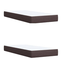 Boxspringbett mit Matratze Dunkelbraun 200x200 cm Stoff