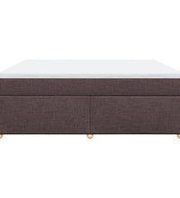 Boxspringbett mit Matratze Dunkelbraun 200x200 cm Stoff