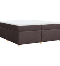 Boxspringbett mit Matratze Dunkelbraun 200x200 cm Stoff