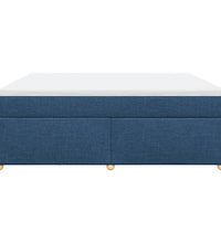 Boxspringbett mit Matratze Blau 200x200 cm Stoff
