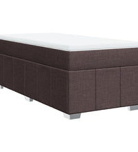 Boxspringbett mit Matratze Dunkelbraun 80x200 cm Stoff
