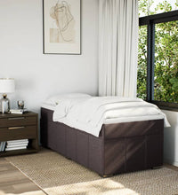Boxspringbett mit Matratze Dunkelbraun 80x200 cm Stoff