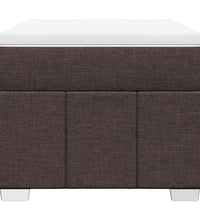 Boxspringbett mit Matratze Dunkelbraun 80x200 cm Stoff