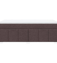 Boxspringbett mit Matratze Dunkelbraun 80x200 cm Stoff