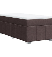 Boxspringbett mit Matratze Dunkelbraun 80x200 cm Stoff