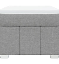 Boxspringbett mit Matratze Hellgrau 90x190 cm Stoff