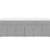 Boxspringbett mit Matratze Hellgrau 90x190 cm Stoff