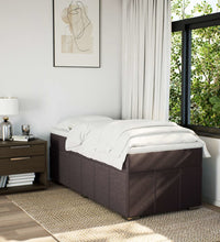 Boxspringbett mit Matratze Dunkelbraun 90x200 cm Stoff