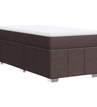 Boxspringbett mit Matratze Dunkelbraun 90x200 cm Stoff