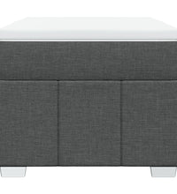 Boxspringbett mit Matratze Dunkelgrau 100x200 cm Stoff
