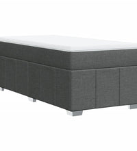 Boxspringbett mit Matratze Dunkelgrau 100x200 cm Stoff