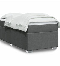Boxspringbett mit Matratze Dunkelgrau 100x200 cm Stoff