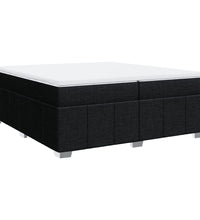 Boxspringbett mit Matratze Schwarz 200x200 cm Stoff