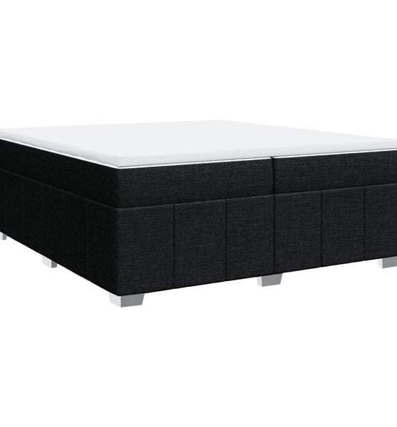 Boxspringbett mit Matratze Schwarz 200x200 cm Stoff