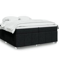 Boxspringbett mit Matratze Schwarz 200x200 cm Stoff