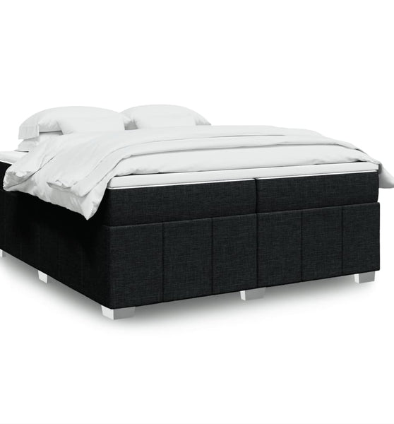 Boxspringbett mit Matratze Schwarz 200x200 cm Stoff